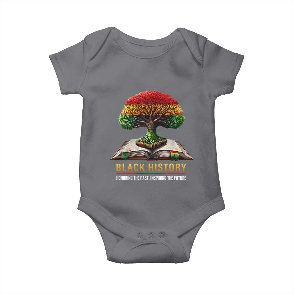 Black History Teacher Baby Onesie Honoring The Past Inspiring The Future Tree of Life