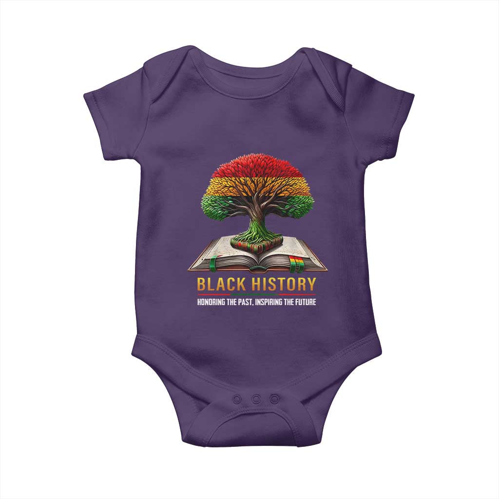 Black History Teacher Baby Onesie Honoring The Past Inspiring The Future Tree of Life