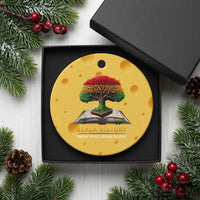 Black History Teacher Ceramic Ornament Honoring The Past Inspiring The Future Tree of Life - Wonder Print Shop