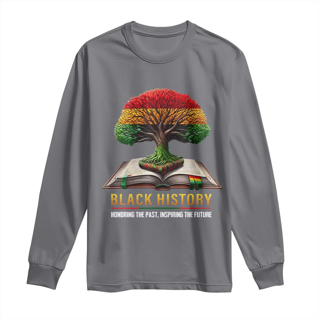 Black History Teacher Long Sleeve Shirt Honoring The Past Inspiring The Future Tree of Life