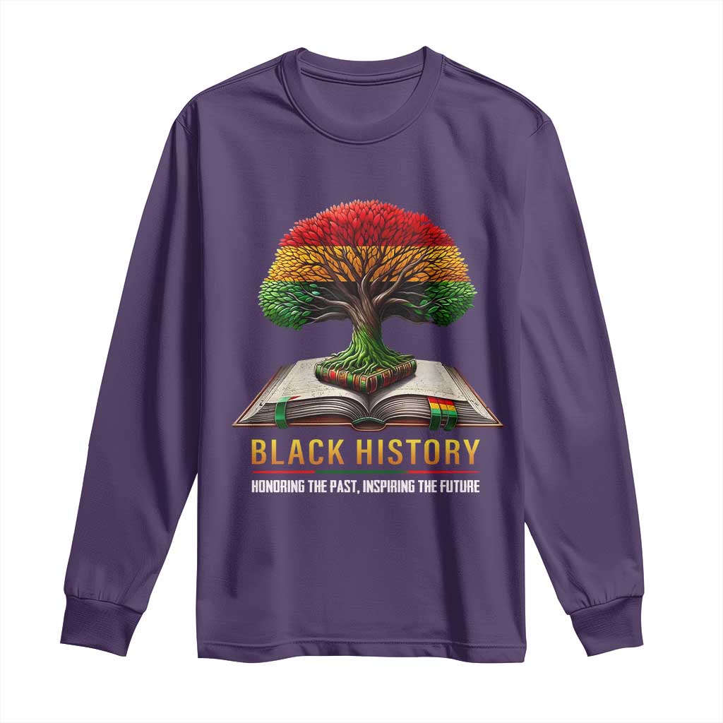 Black History Teacher Long Sleeve Shirt Honoring The Past Inspiring The Future Tree of Life