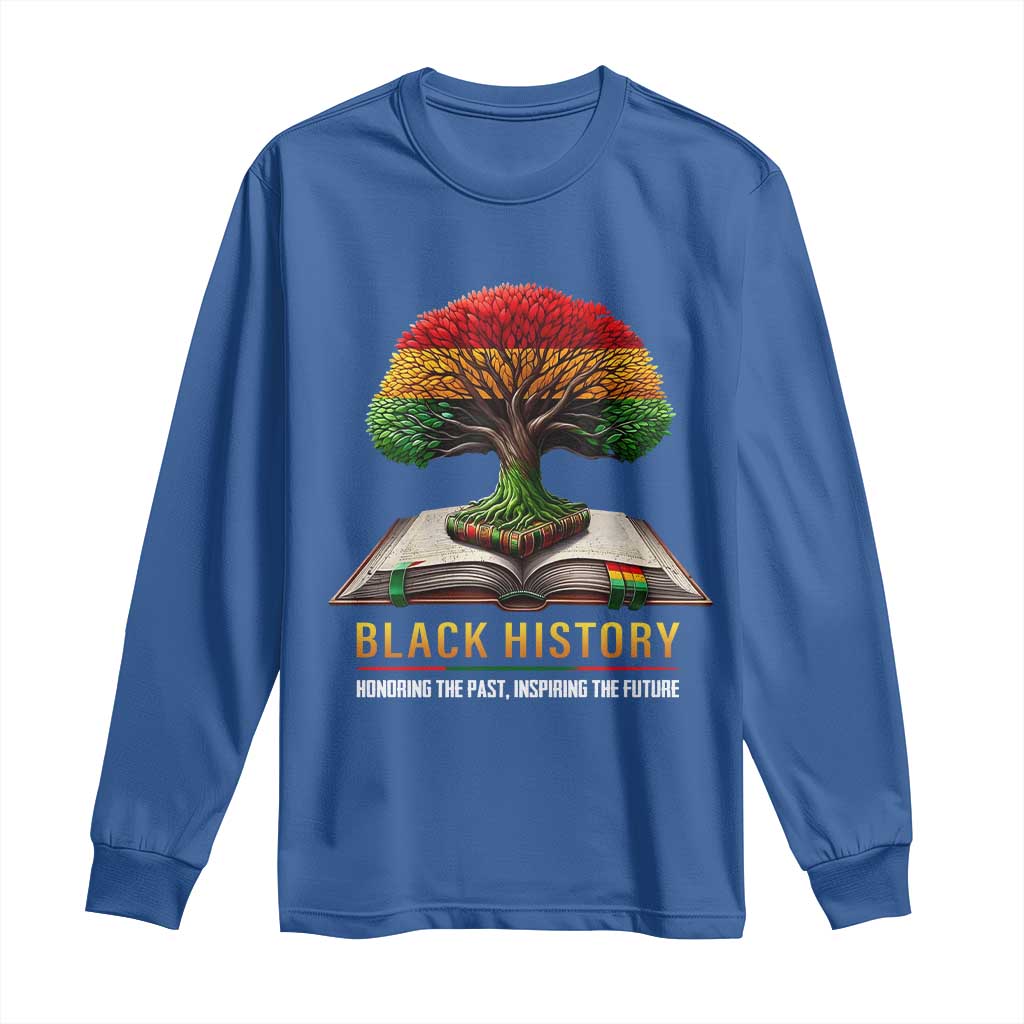 Black History Teacher Long Sleeve Shirt Honoring The Past Inspiring The Future Tree of Life