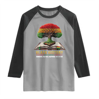 Black History Teacher Raglan Shirt Proud Black Culture Tree of Life