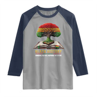 Black History Teacher Raglan Shirt Proud Black Culture Tree of Life