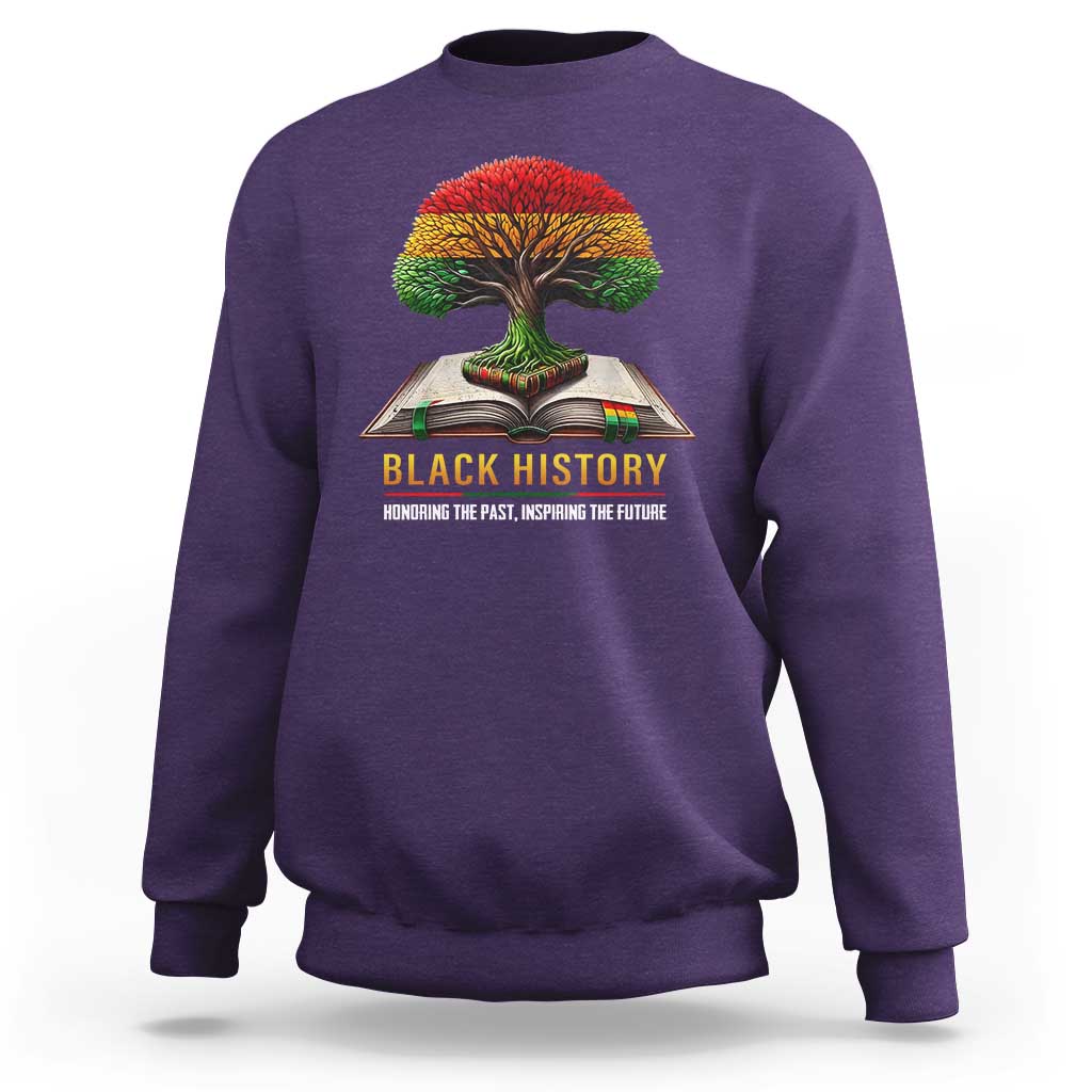 Black History Teacher Sweatshirt Proud Black Culture Tree of Life