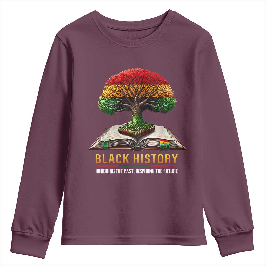 Black History Teacher Youth Sweatshirt Honoring The Past Inspiring The Future Tree of Life