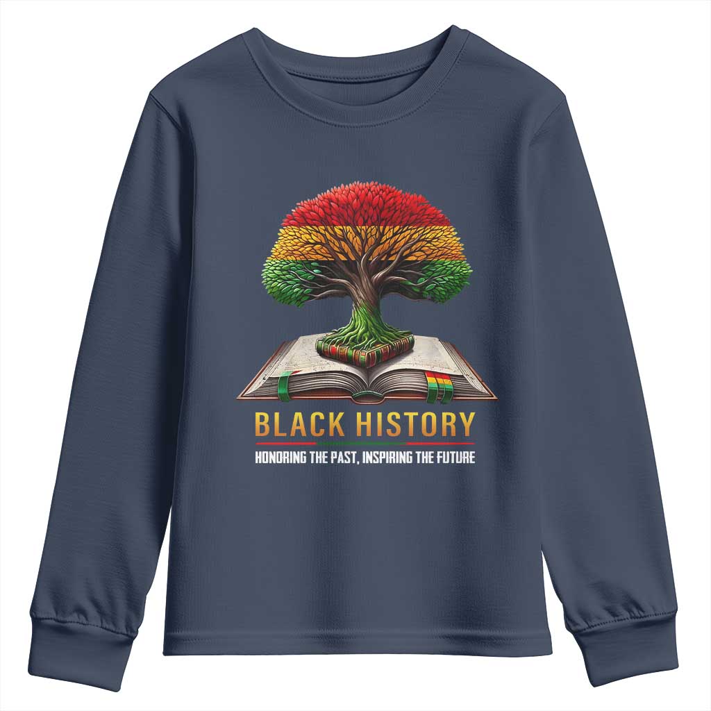 Black History Teacher Youth Sweatshirt Honoring The Past Inspiring The Future Tree of Life