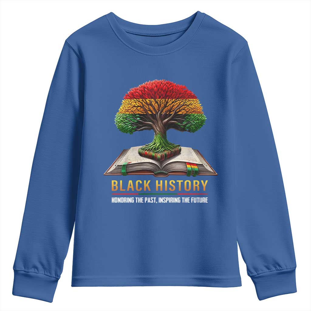 Black History Teacher Youth Sweatshirt Honoring The Past Inspiring The Future Tree of Life