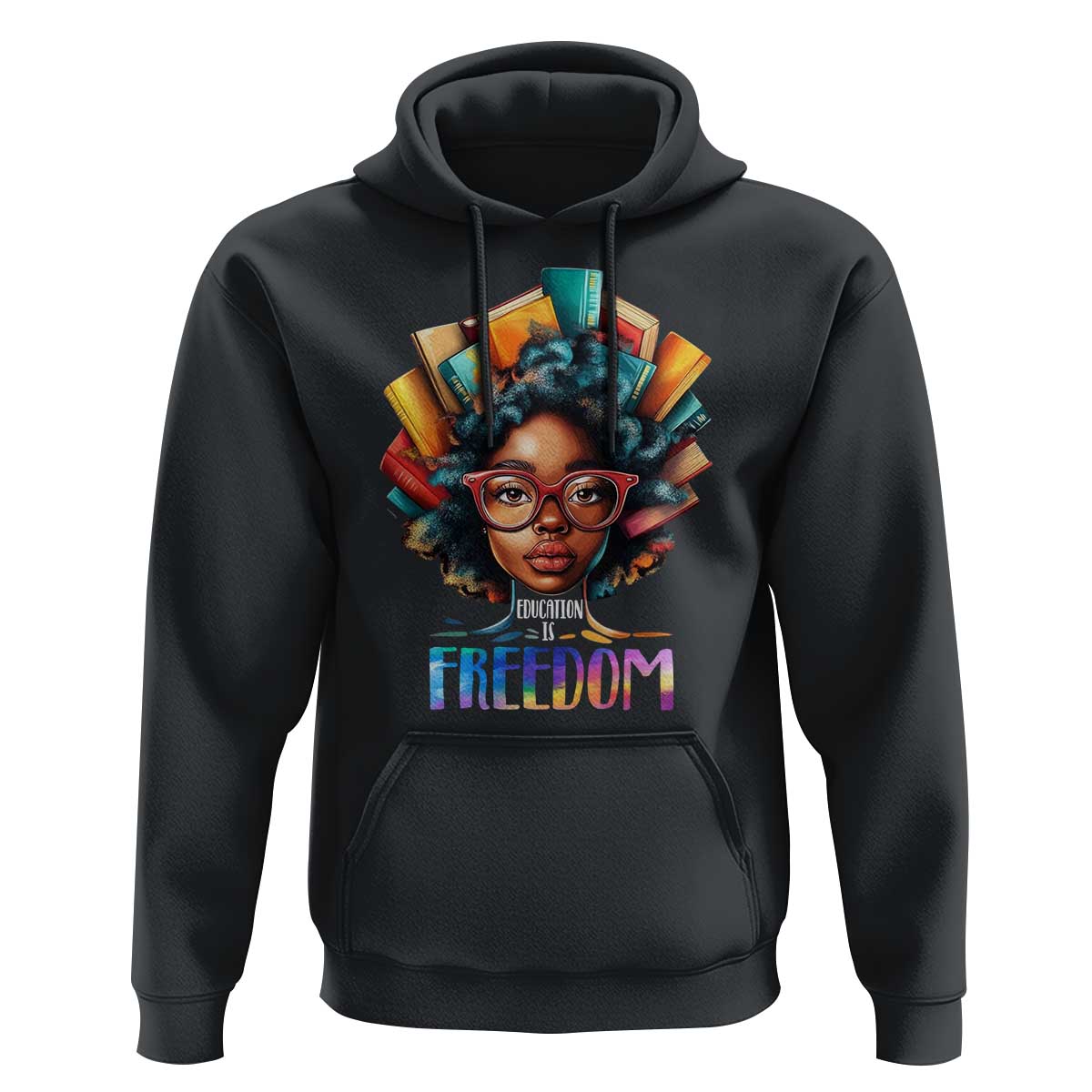 Black History Education Is Freedom Hoodie Black Teacher Books