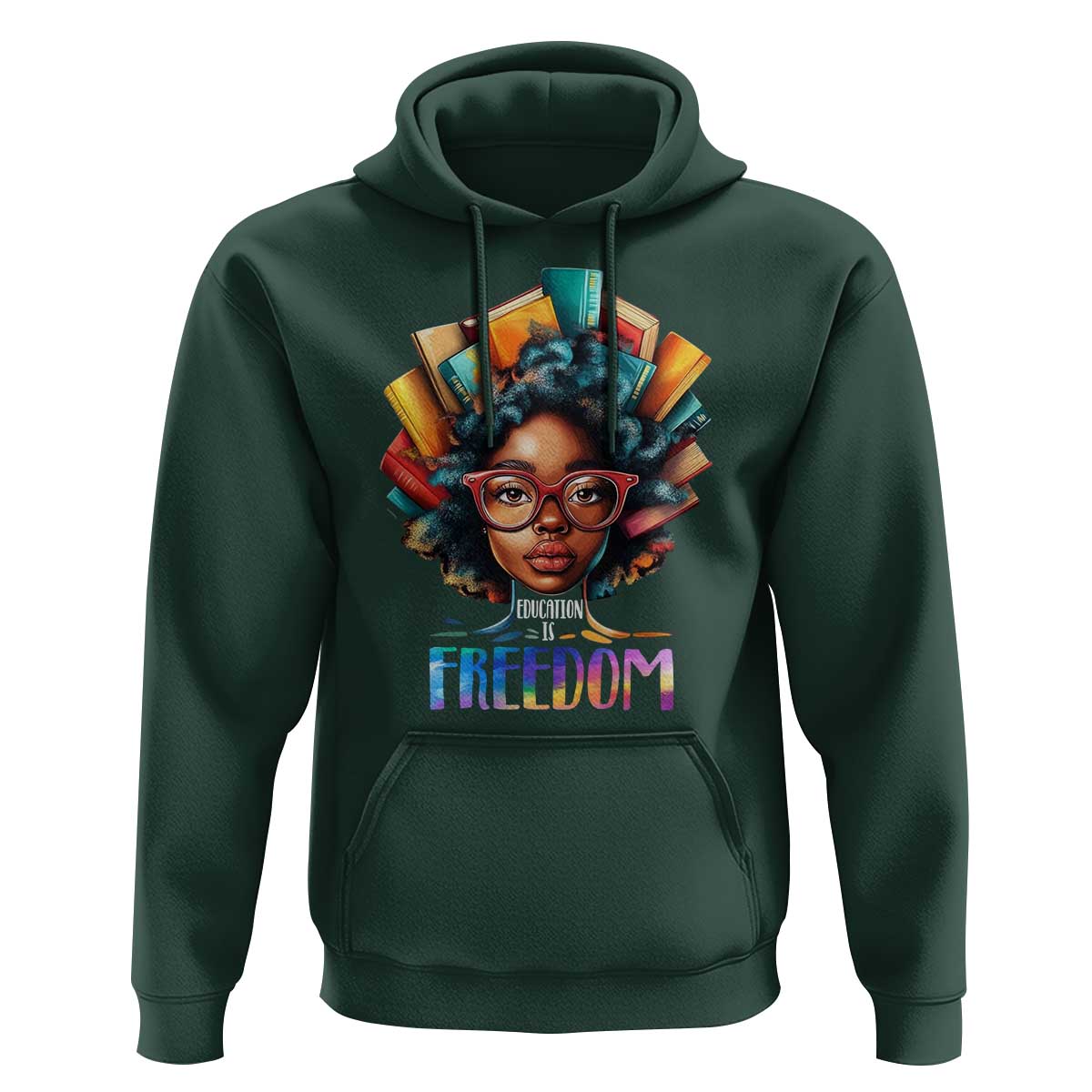 Black History Education Is Freedom Hoodie Black Teacher Books