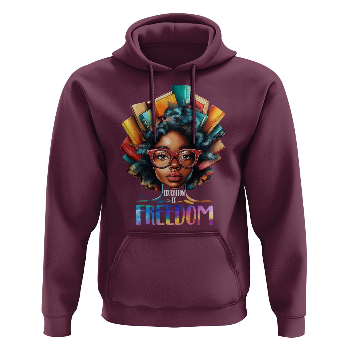 Black History Education Is Freedom Hoodie Black Teacher Books