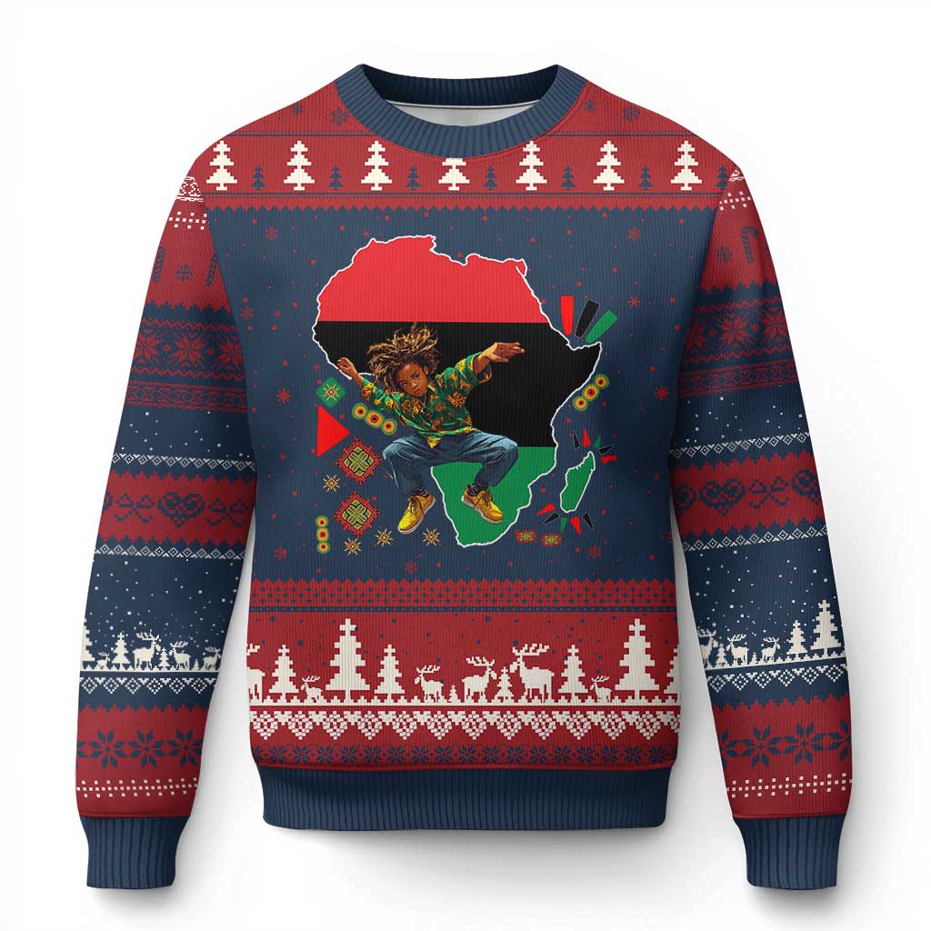 Black Son Future Leader Ugly Christmas Sweater African American Pride Black History Month - Wonder Print Shop