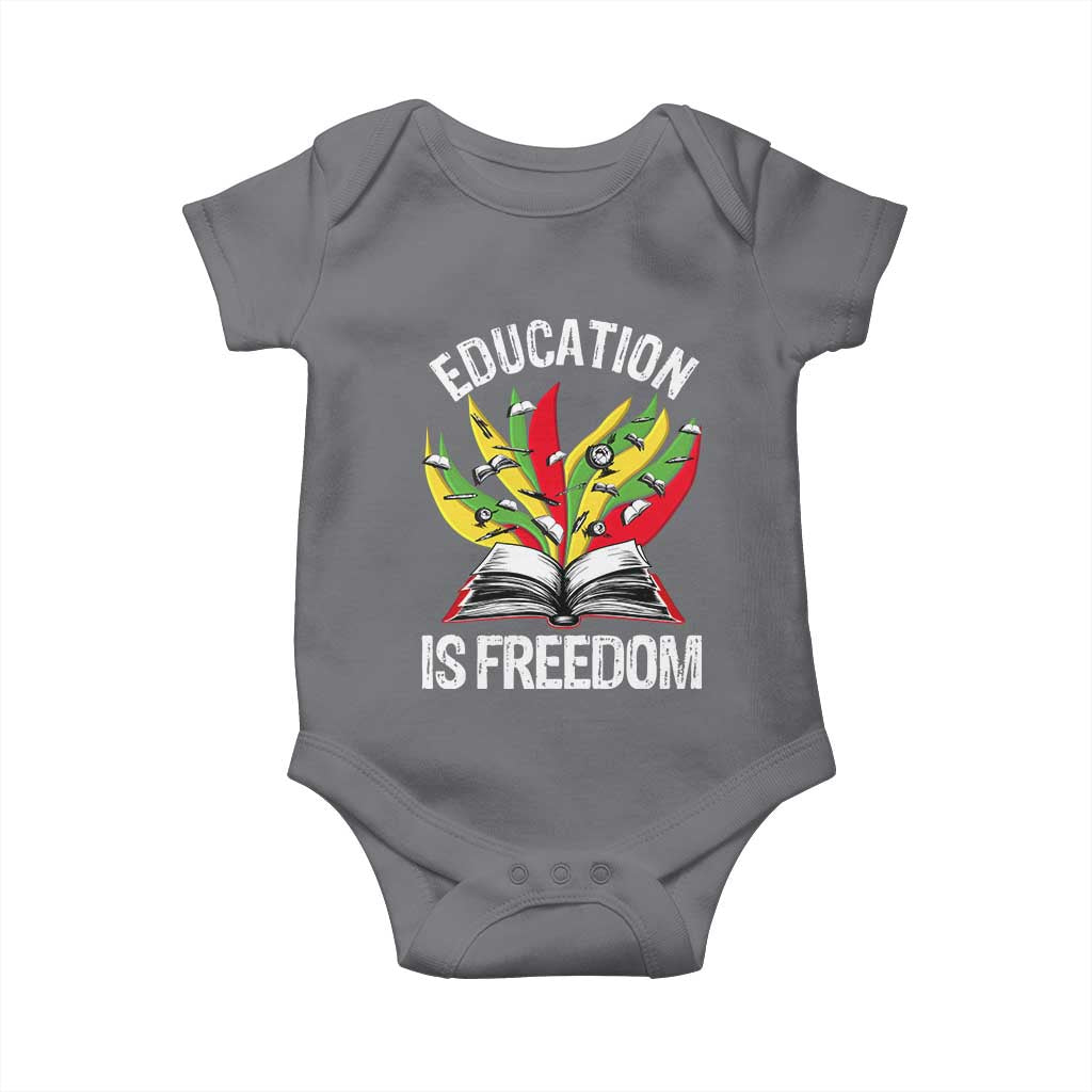 Education Is Freedom Baby Onesie Teaching Black History Month Books