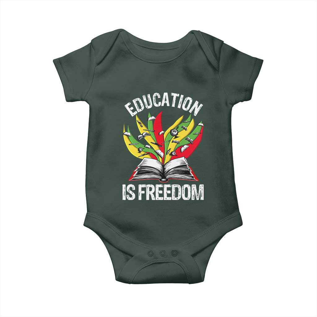 Education Is Freedom Baby Onesie Teaching Black History Month Books