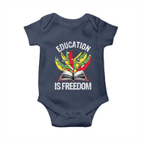 Education Is Freedom Baby Onesie Teaching Black History Month Books