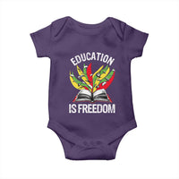 Education Is Freedom Baby Onesie Teaching Black History Month Books