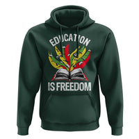 Education Is Freedom Hoodie Teaching Black History Month Books