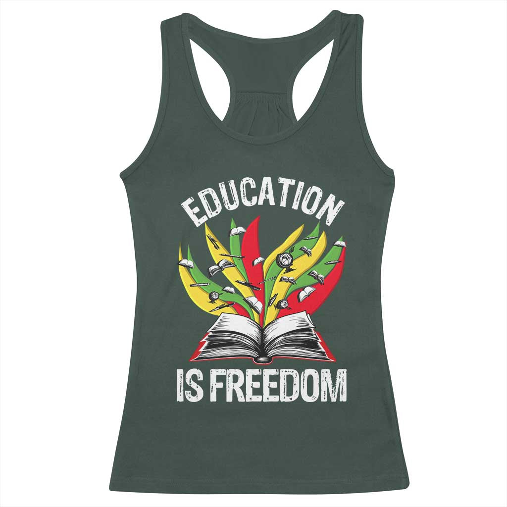 Education Is Freedom Racerback Tank Top Teaching Black History Month Books