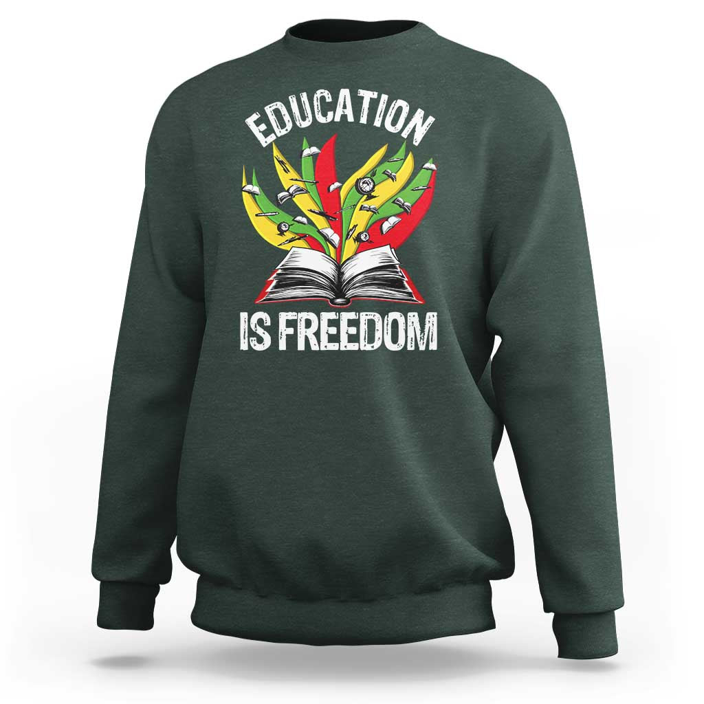 Education Is Freedom Sweatshirt Teaching Black History Month Books