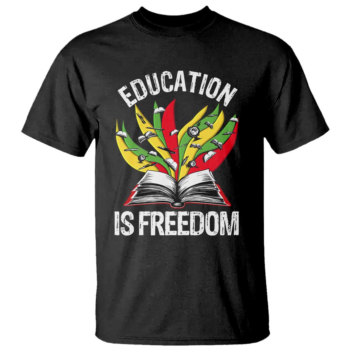Education Is Freedom T Shirt Teaching Black History Month Books