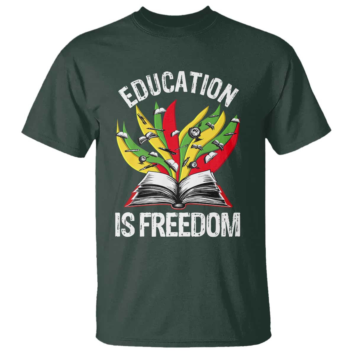 Education Is Freedom T Shirt Teaching Black History Month Books