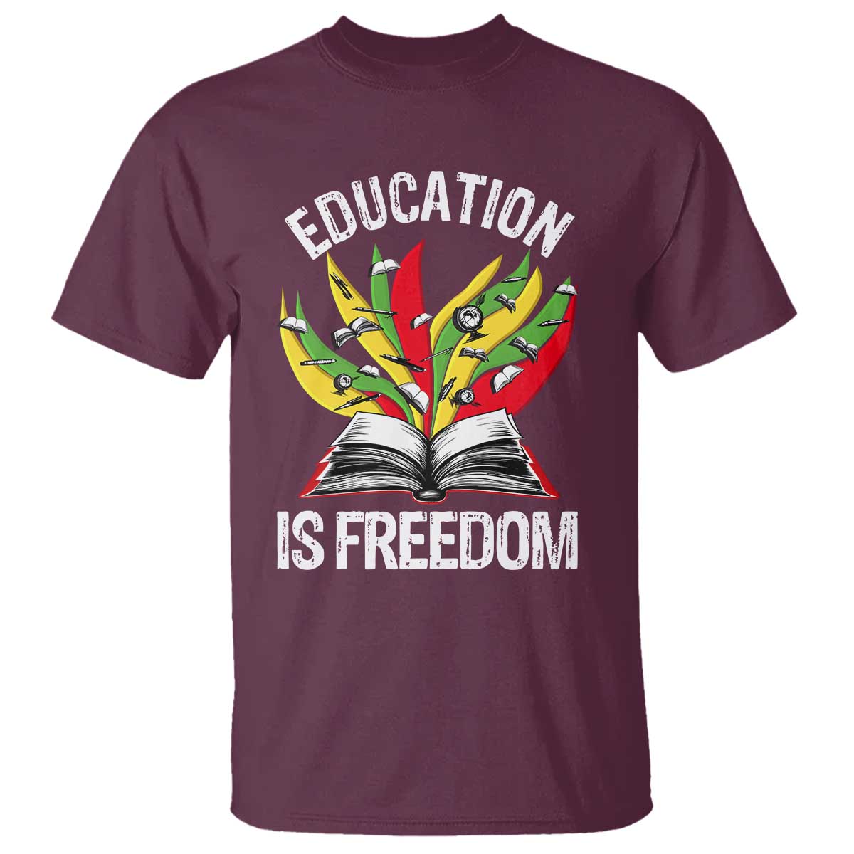 Education Is Freedom T Shirt Teaching Black History Month Books