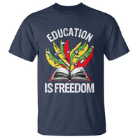 Education Is Freedom T Shirt Teaching Black History Month Books