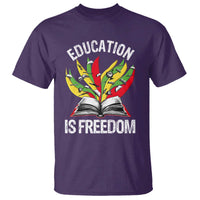 Education Is Freedom T Shirt Teaching Black History Month Books
