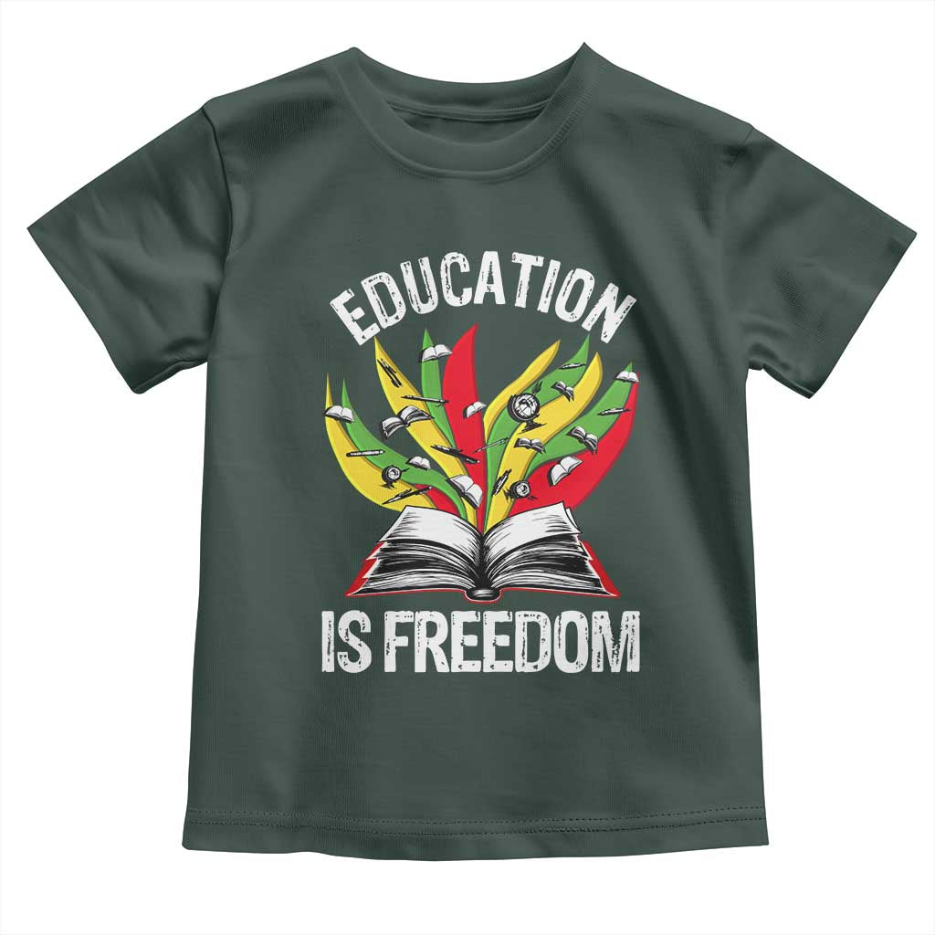 Education Is Freedom Toddler T Shirt Teaching Black History Month Books