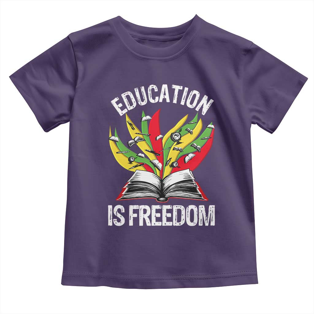 Education Is Freedom Toddler T Shirt Teaching Black History Month Books