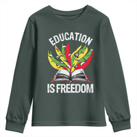 Education Is Freedom Youth Sweatshirt Teaching Black History Month Books