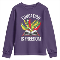 Education Is Freedom Youth Sweatshirt Teaching Black History Month Books