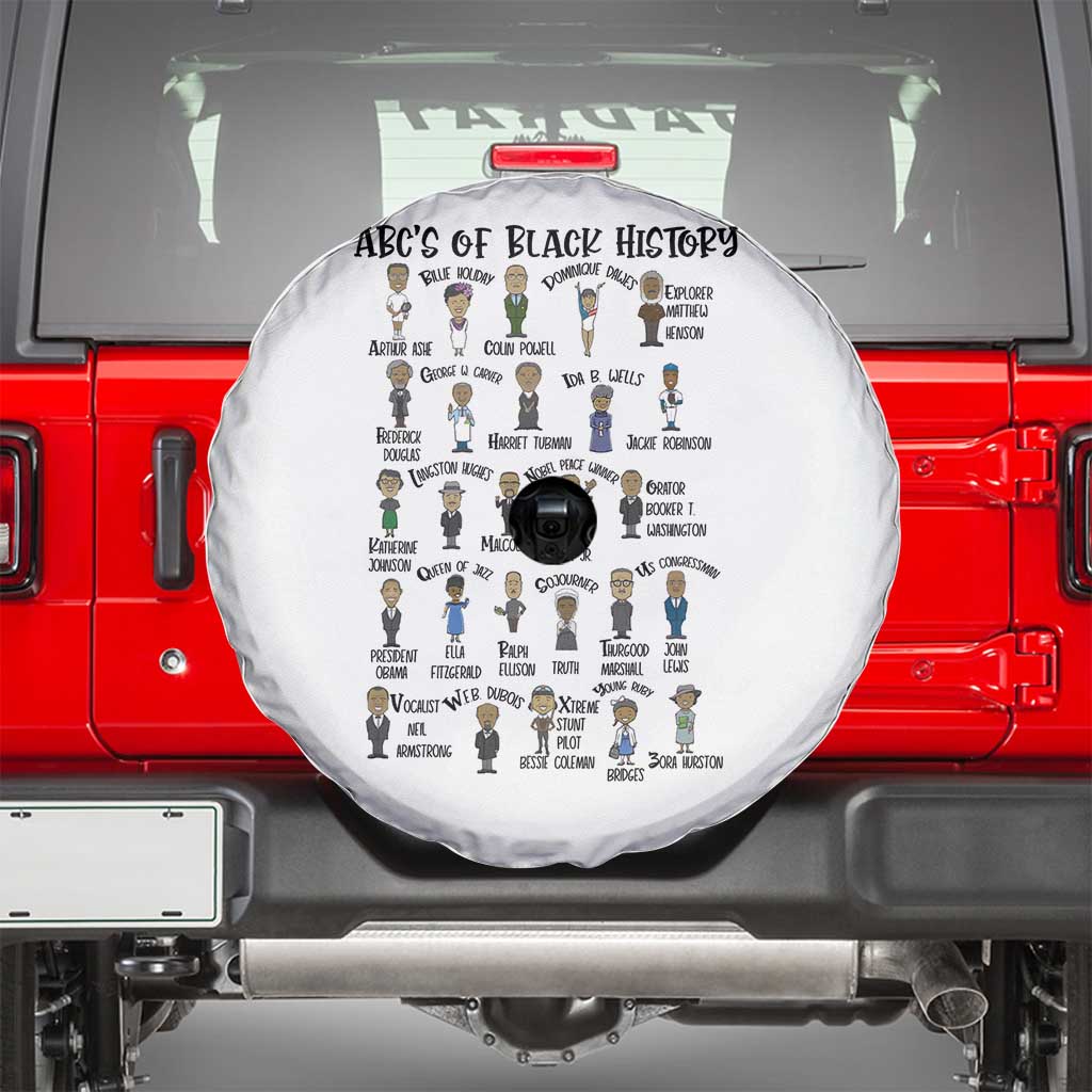 ABCs of Black History Month Spare Tire Cover Black Excellence Pride