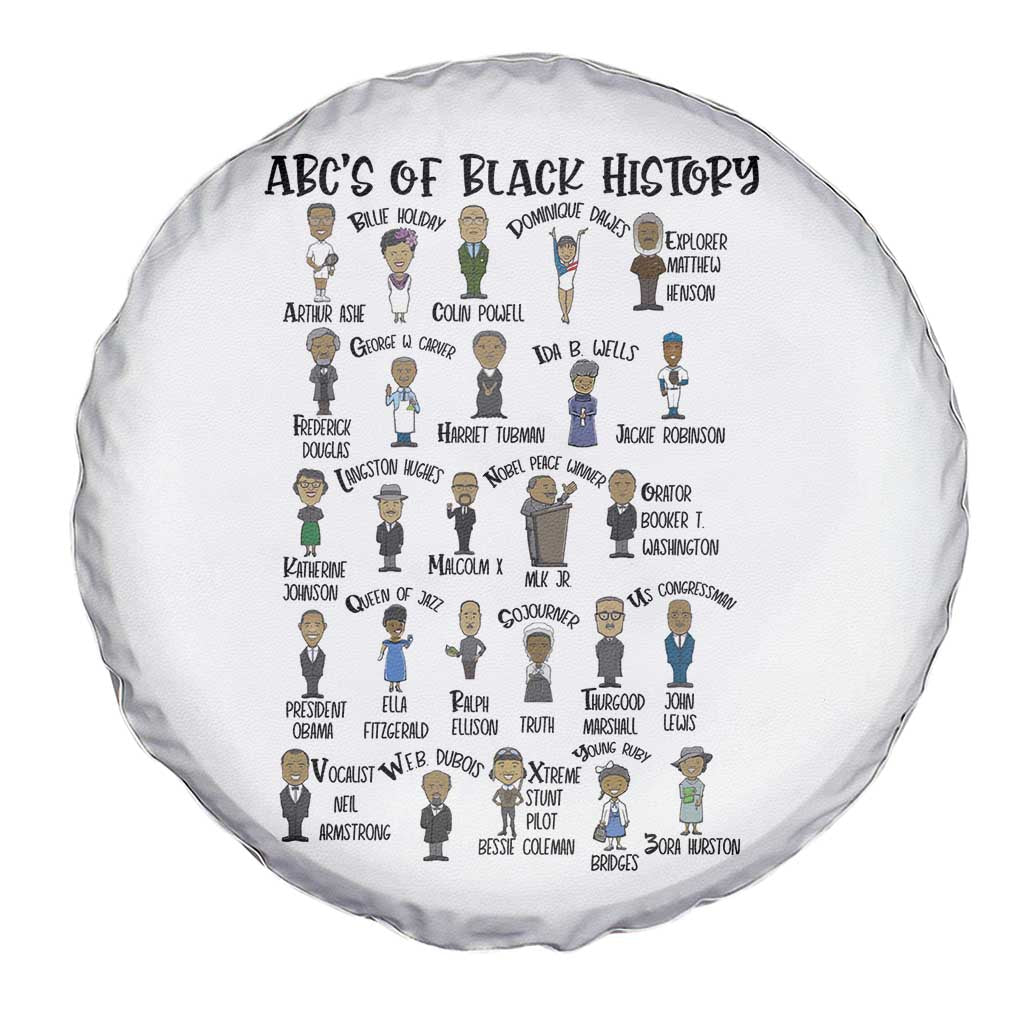 ABCs of Black History Month Spare Tire Cover Black Excellence Pride