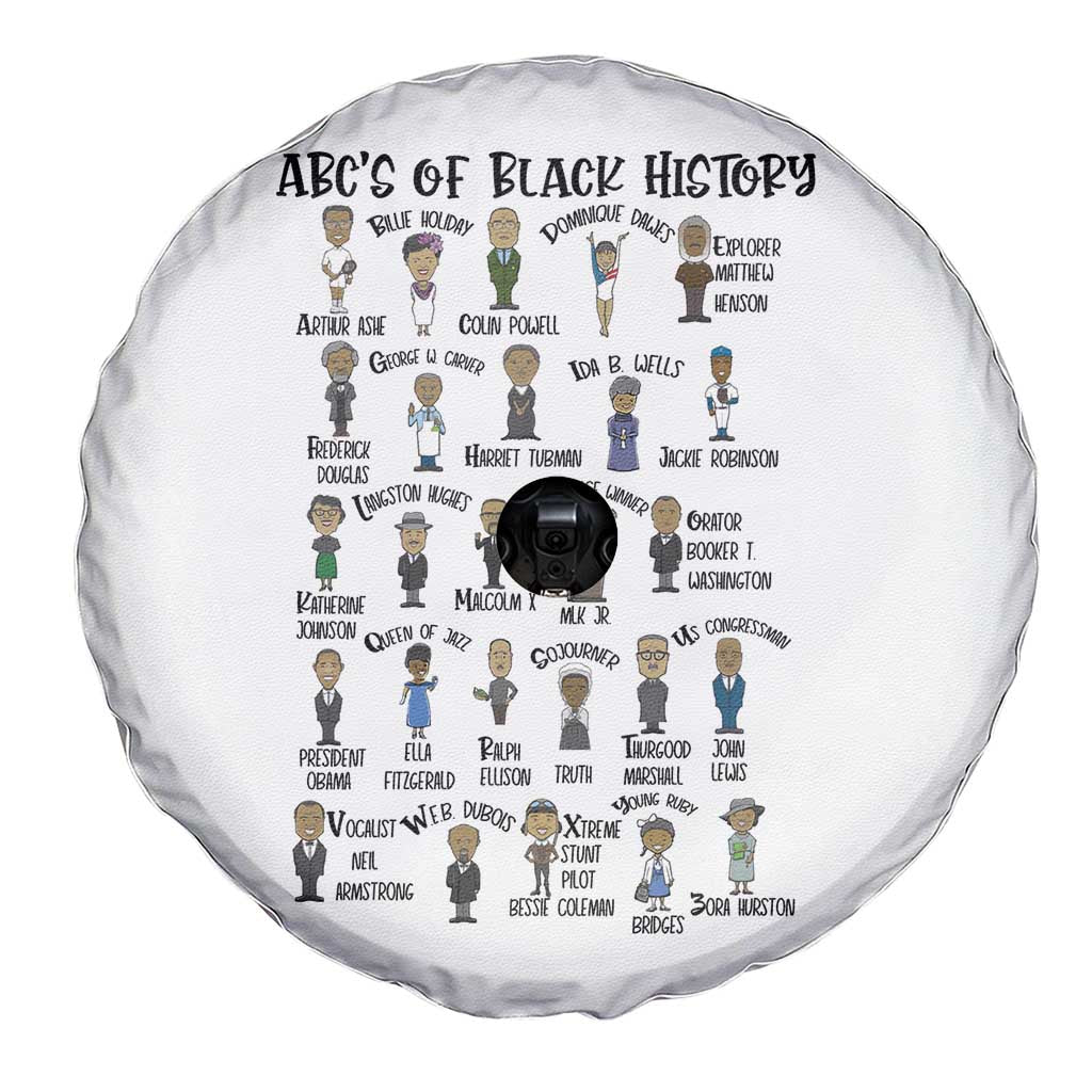 ABCs of Black History Month Spare Tire Cover Black Excellence Pride