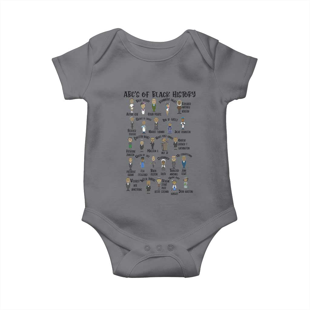ABCs of Black History Month Baby Onesie Black Excellence Pride