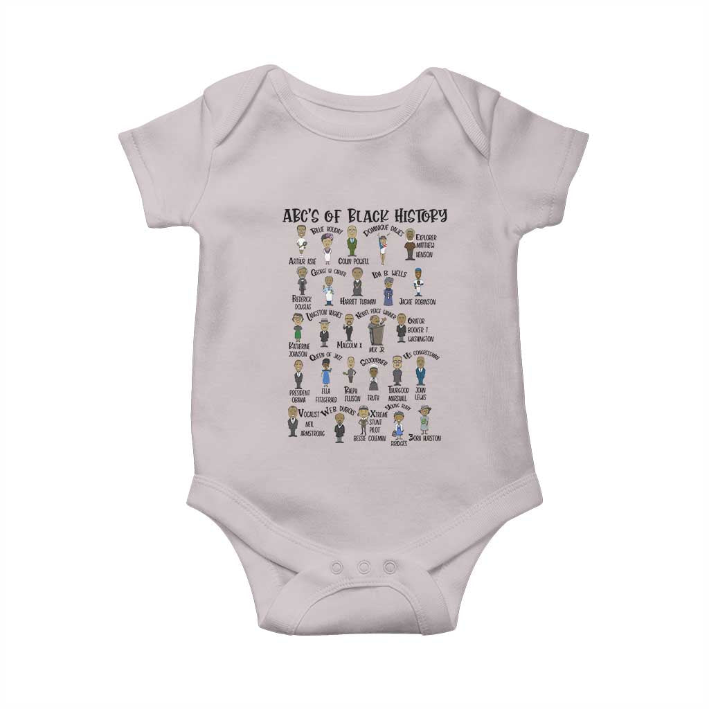 ABCs of Black History Month Baby Onesie Black Excellence Pride