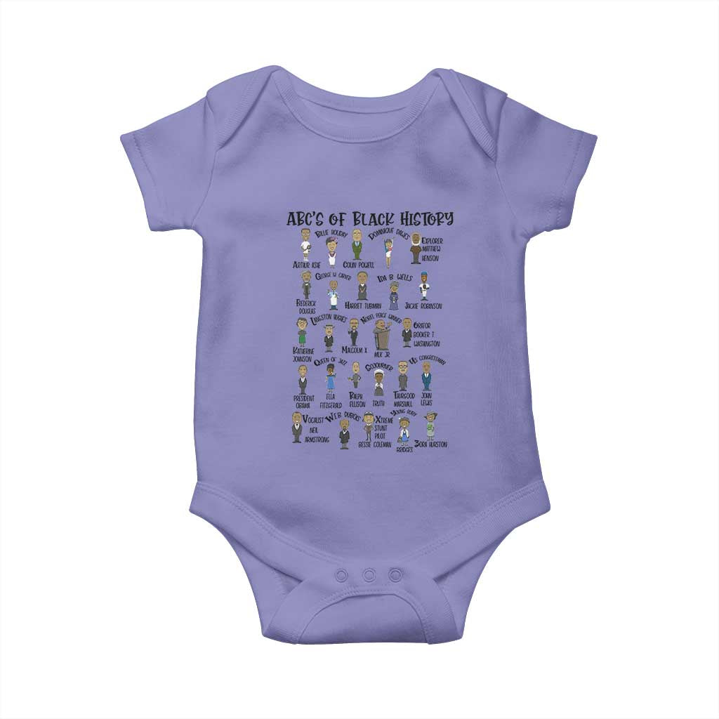ABCs of Black History Month Baby Onesie Black Excellence Pride