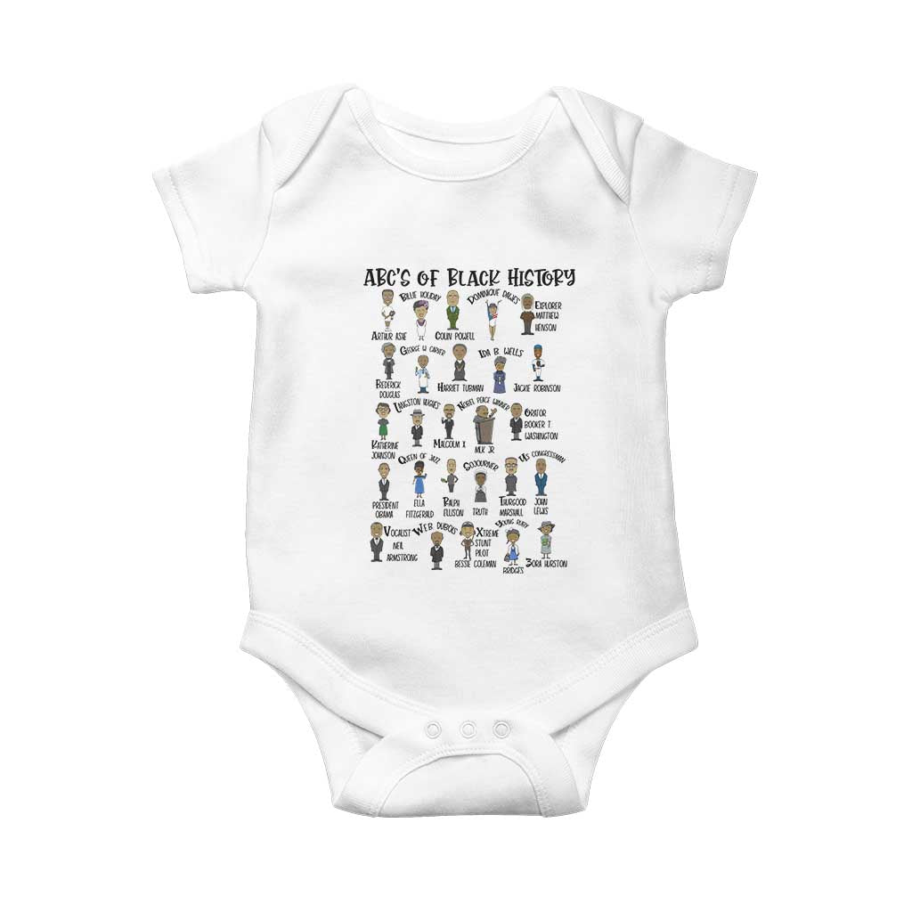 ABCs of Black History Month Baby Onesie Black Excellence Pride