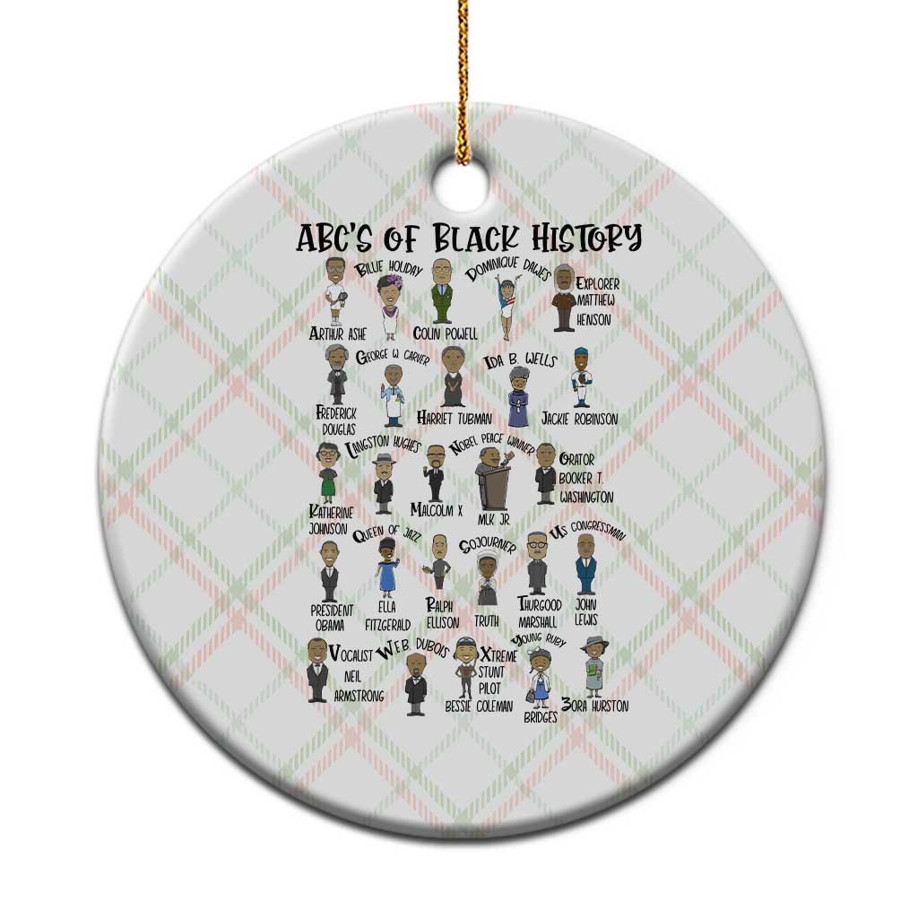 ABCs of Black History Month Ceramic Ornament Black Excellence Pride - Wonder Print Shop