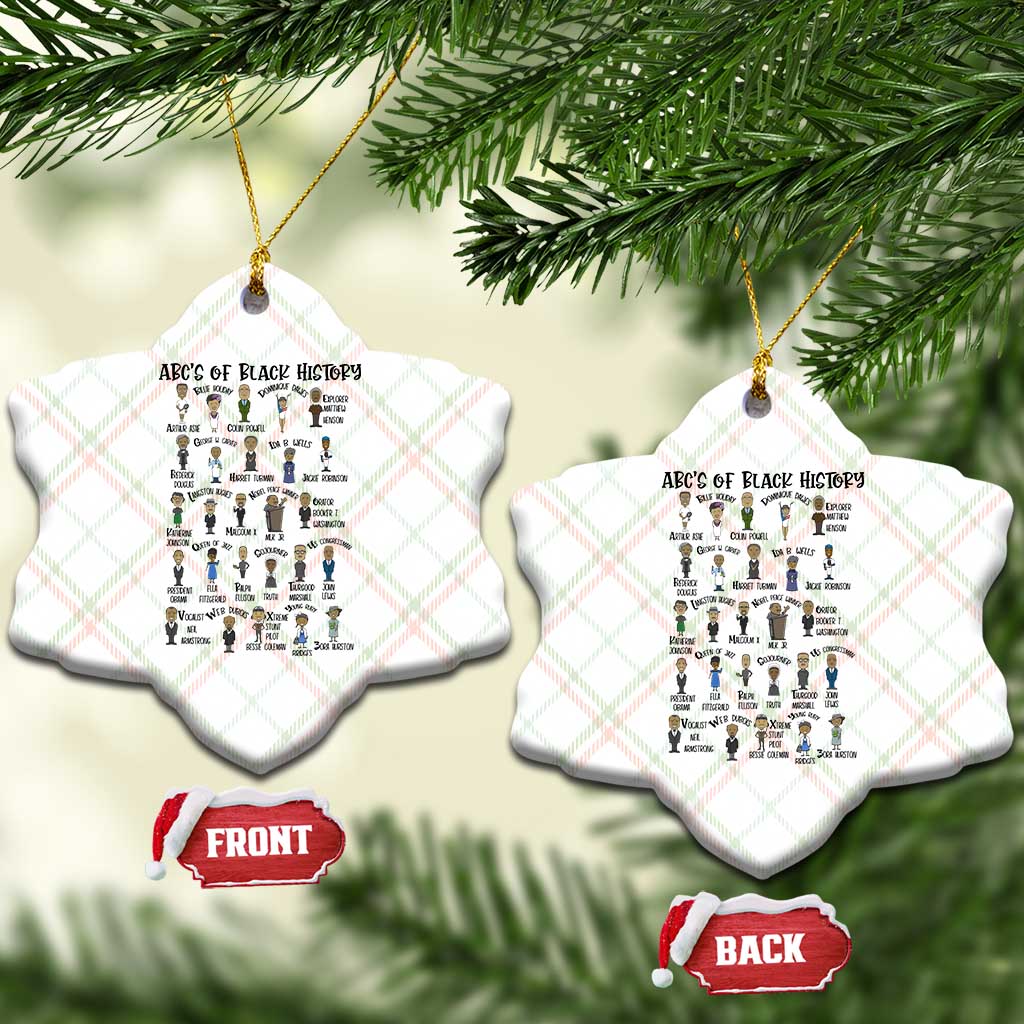 ABCs of Black History Month Ceramic Ornament Black Excellence Pride - Wonder Print Shop