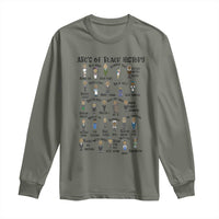 ABCs of Black History Month Long Sleeve Shirt Black Excellence Pride
