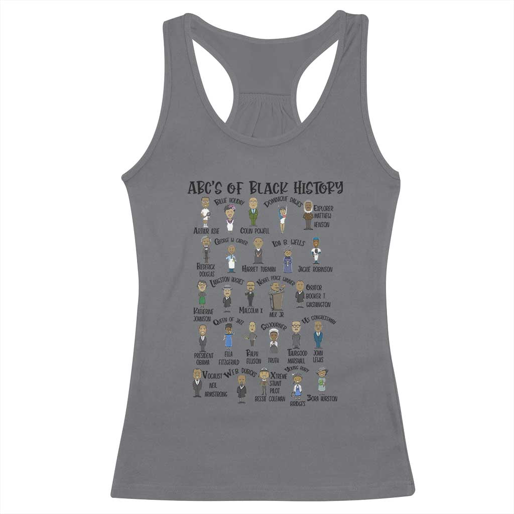 ABCs of Black History Month Racerback Tank Top Black Excellence Pride