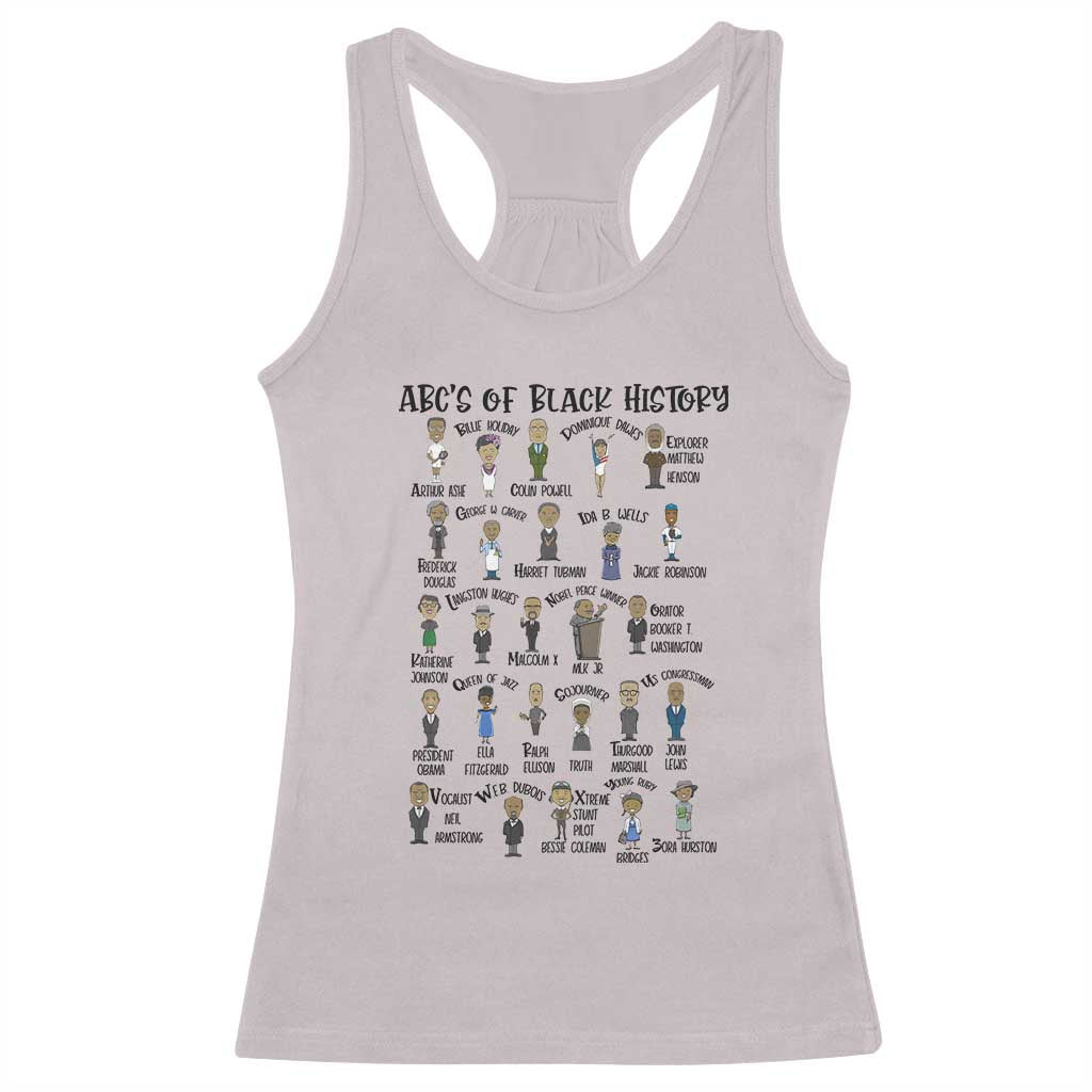 ABCs of Black History Month Racerback Tank Top Black Excellence Pride