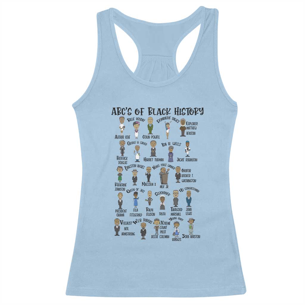 ABCs of Black History Month Racerback Tank Top Black Excellence Pride