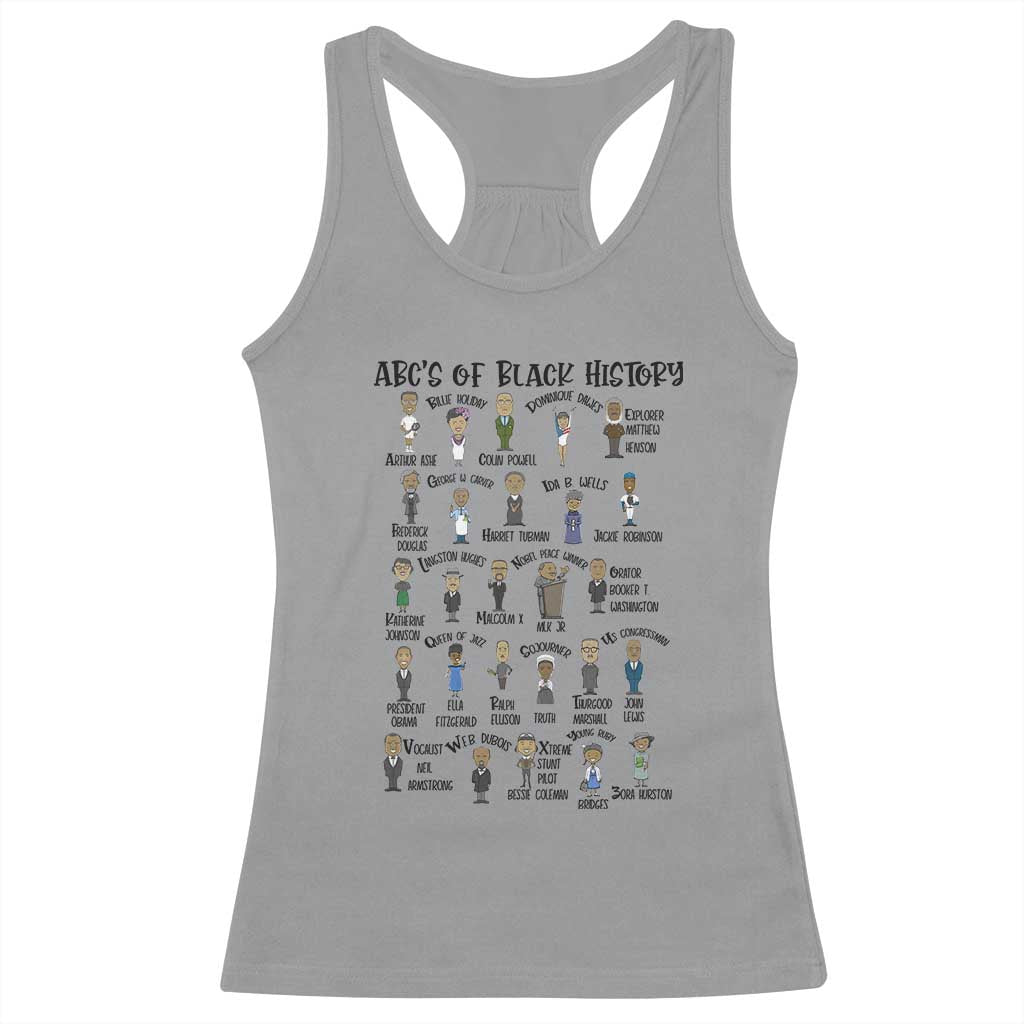 ABCs of Black History Month Racerback Tank Top Black Excellence Pride