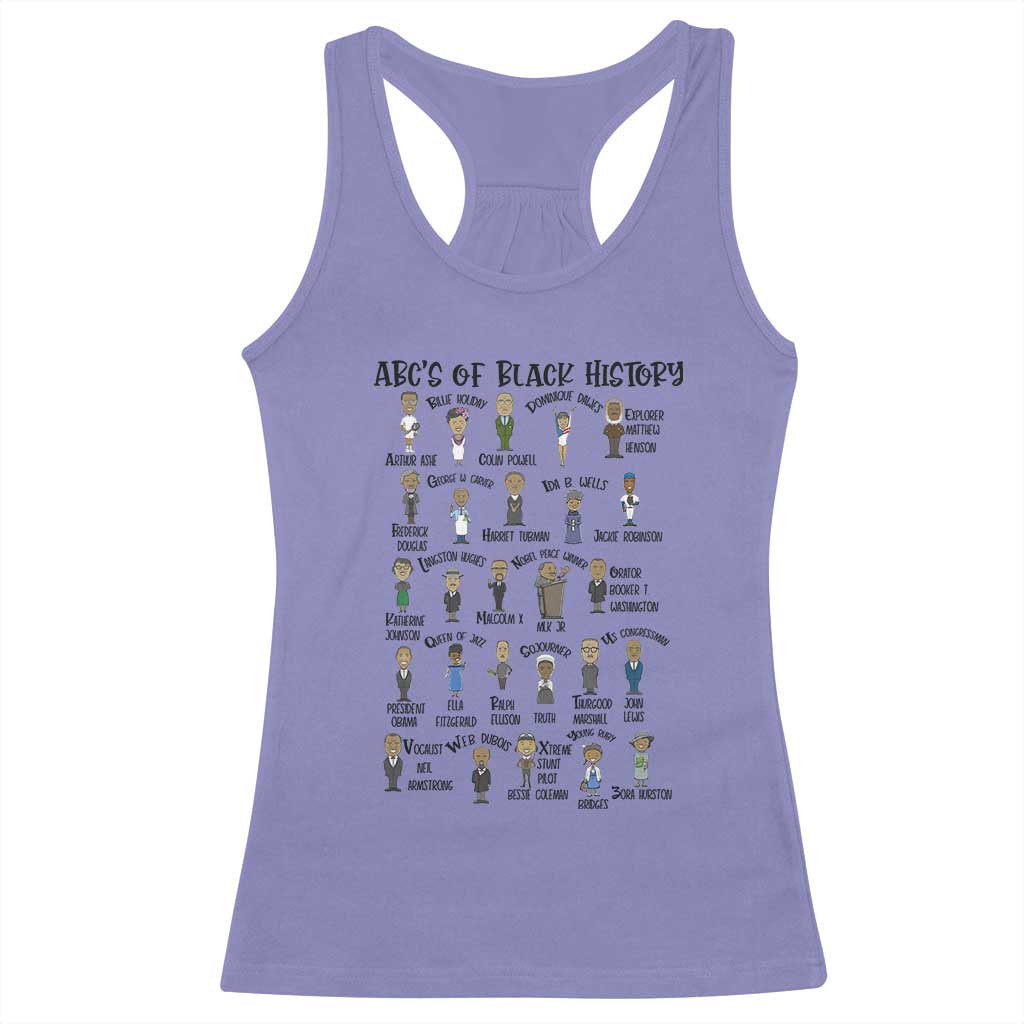 ABCs of Black History Month Racerback Tank Top Black Excellence Pride