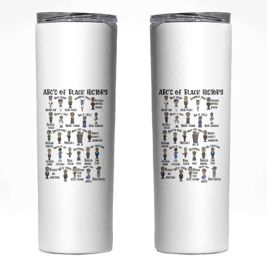 ABCs of Black History Month Skinny Tumbler Black Excellence Pride