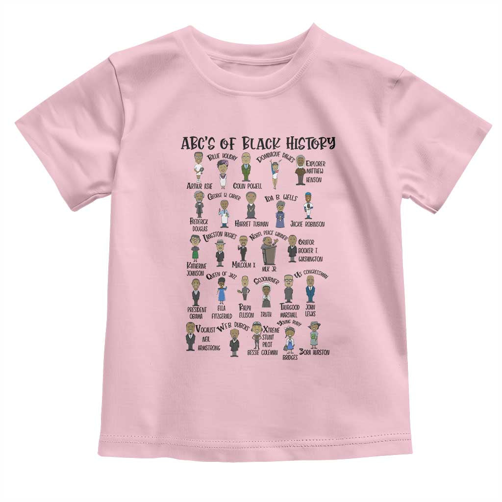 ABCs of Black History Month Toddler T Shirt Black Excellence Pride
