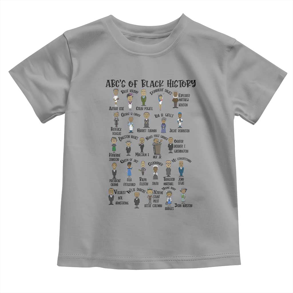 ABCs of Black History Month Toddler T Shirt Black Excellence Pride